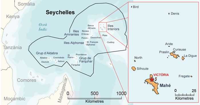 Seychellen Karte
