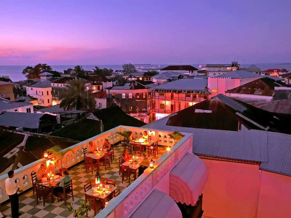 Dhow Palace Hotel Stone Town Terrasse im Dhow Palace Hotel Stone Town