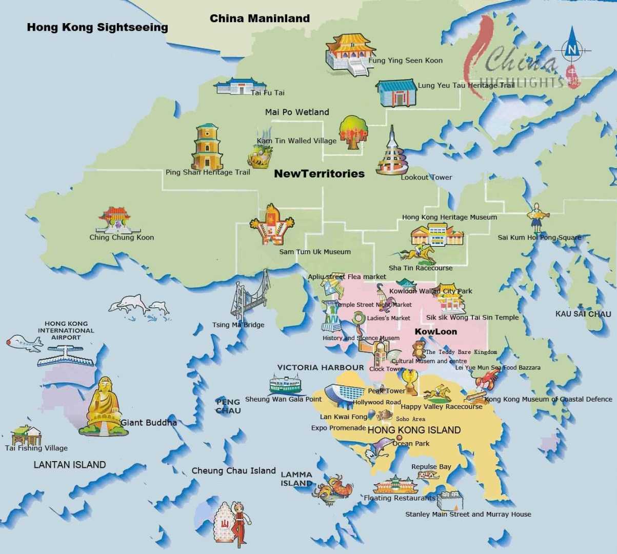 Hong Kong Karte Hong Kong Karte