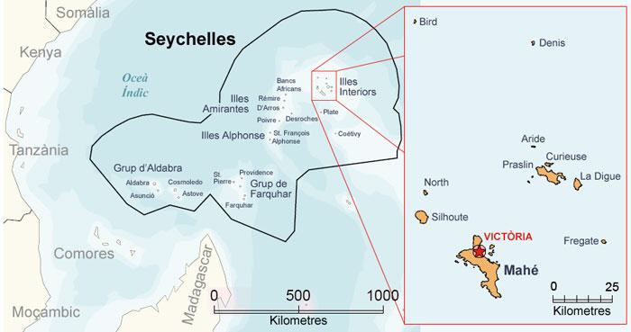 Seychellen Karte